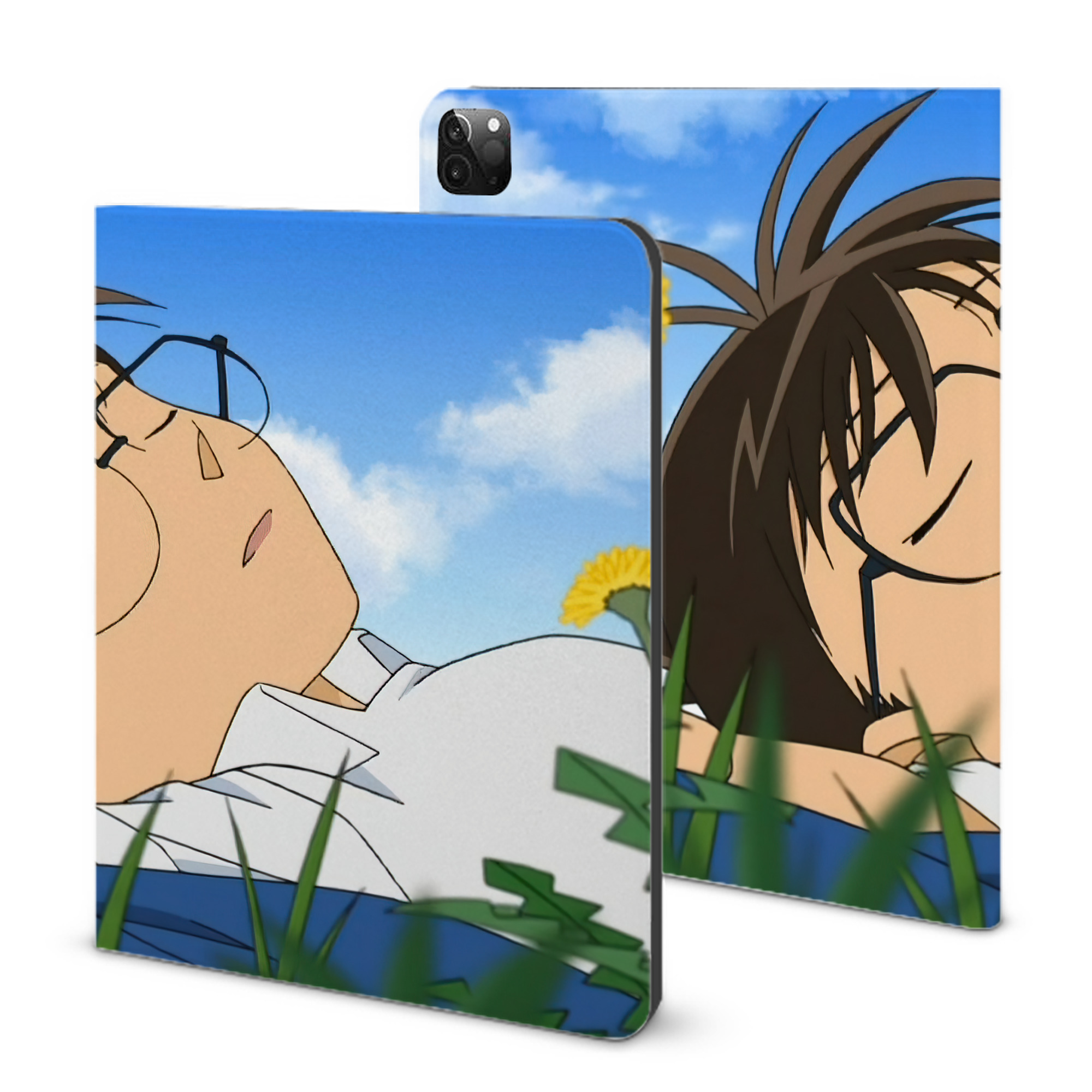 （画像用） 名探偵コナン Detective Conan IPadケース ペンホルダー付き ブックスタイルデザイン